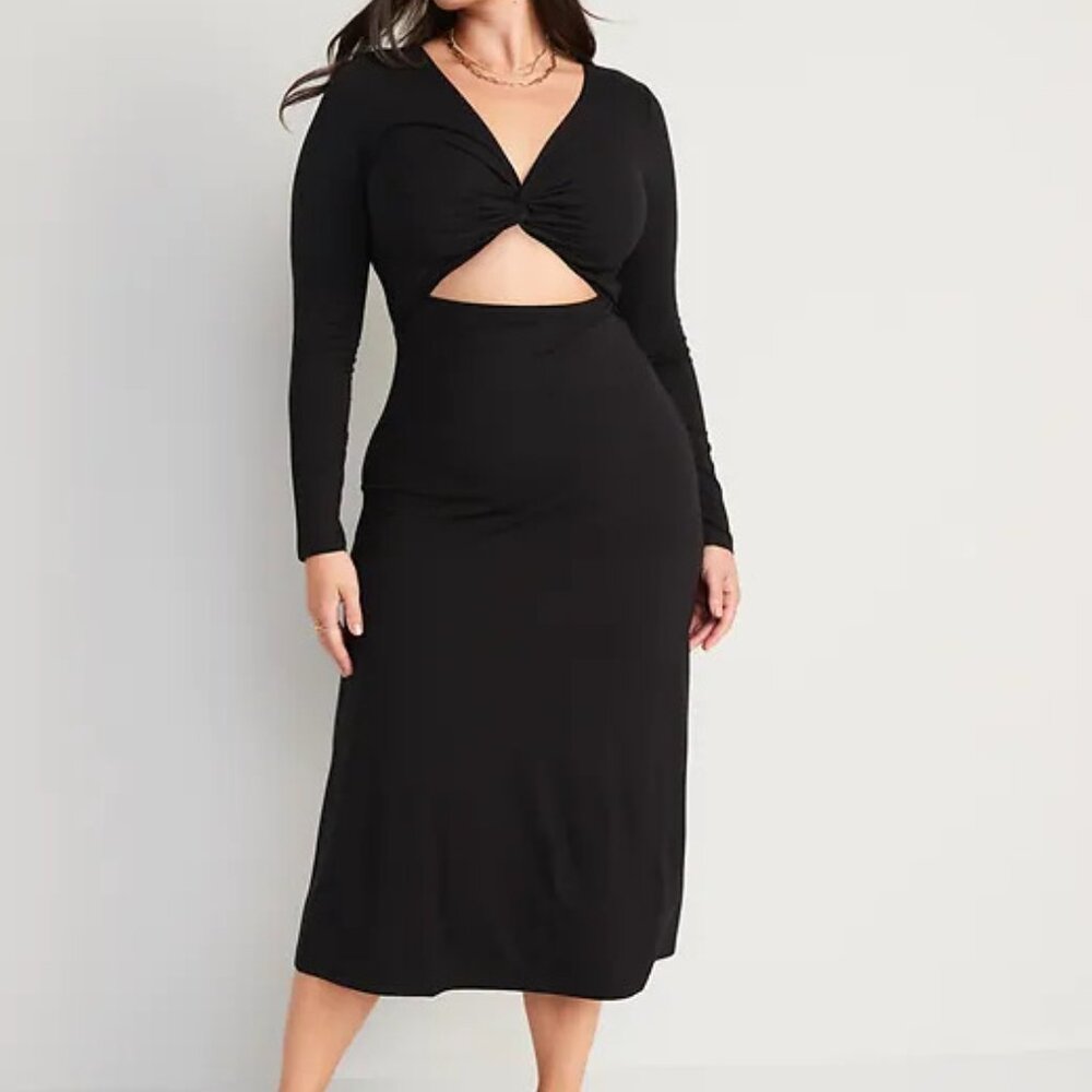 NWOT Jersey Cut Out Midi Dress Old Navy XL